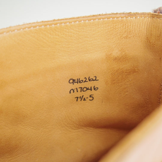 極上★トリッカーズ SIZE 7.5【貴重★セミブローグ版ストウ/M7046】カントリーブーツ/カーフ/1001BURNISHED/茶/メンズ/Tricker's★n529