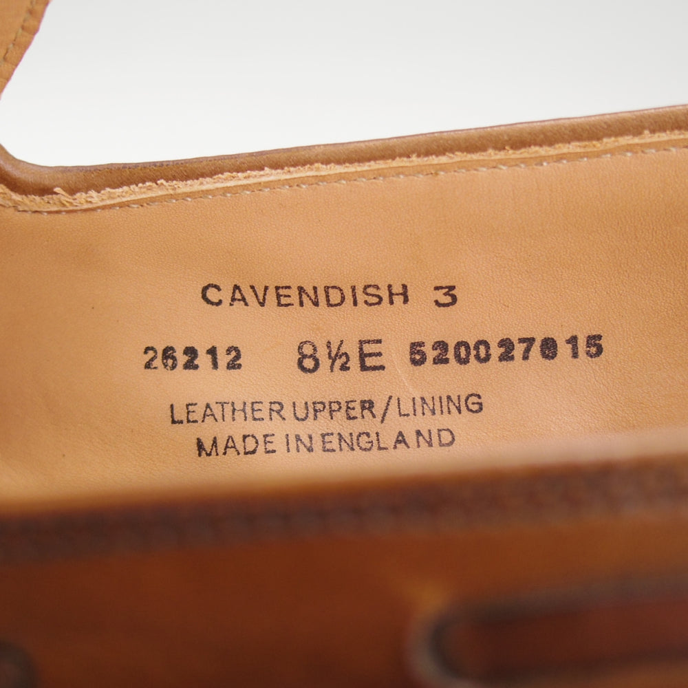 極美品★クロケット&ジョーンズ 8.5E【定価￥121,000-★CAVENDISH 3/キャベンディッシュ】タッセルローファー/375ラスト/カーフ/濃茶★o025