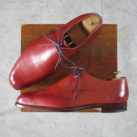 極上★(英)グレンソン 8F【貴重★footmaster/Vフロント/33278】NOTTINGHAM/プレーントゥ/カーフ/ROSE WOOD/赤茶/メンズ/GRENSON★n534