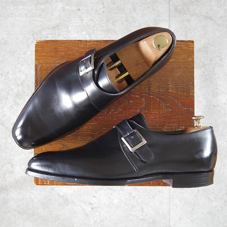 ★クロケット&ジョーンズ 8E【定価￥148,500-★SAVILE4/ハンドグレードライン】367ラスト/モンクストラップ/黒/Crockett&Jones★n535