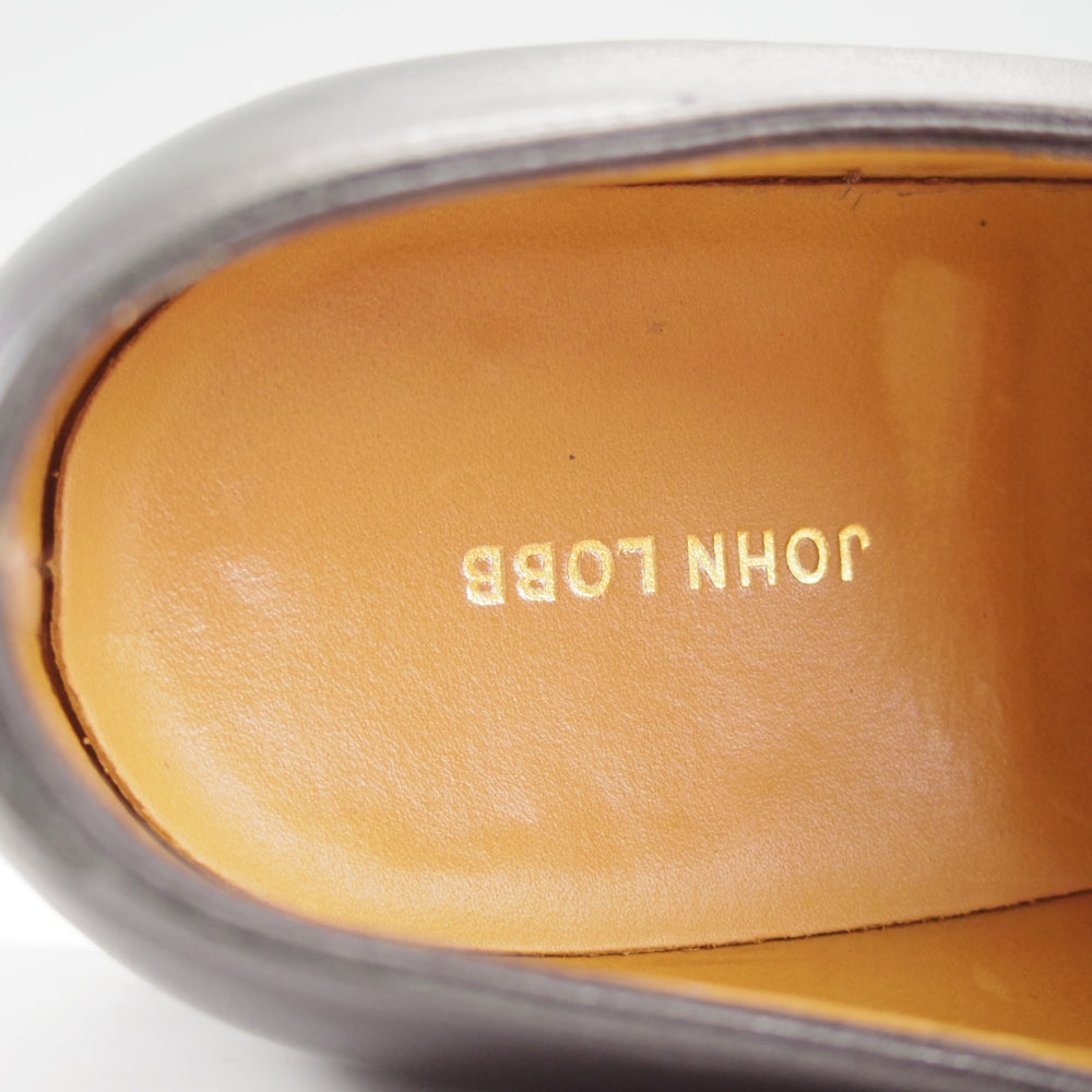 極美品★ジョンロブ 7E【定価￥228,800-★アクアカーフ仕様のシティ2/CITY/7000ラスト】ストレートチップ/黒/JOHN LOBB★o026