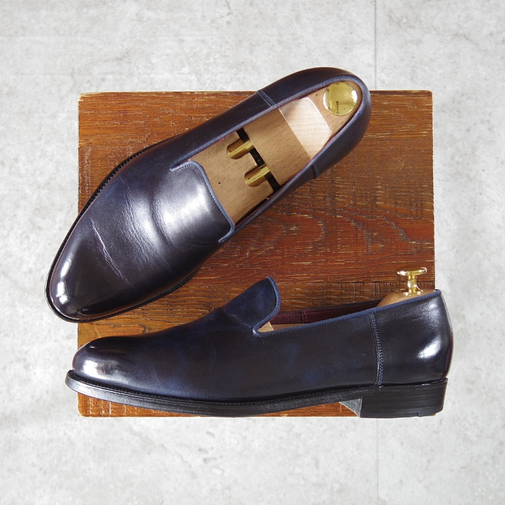 極上★J.M.ウエストン 5.5D【定価￥167,200-★ウルトラウエストン/345/ローファー】S1ラスト/スリッポン/紺/Weston/ウェストン★o040