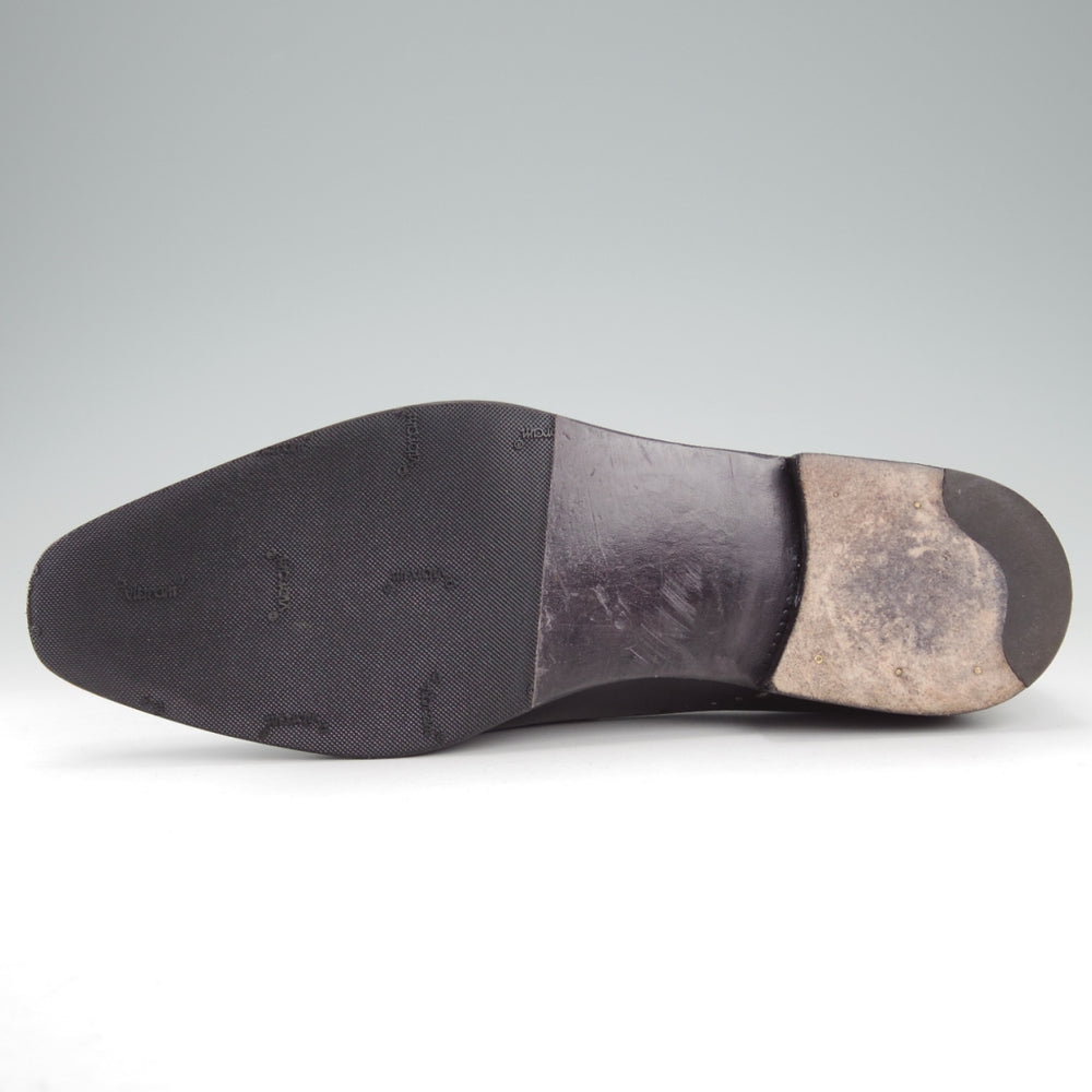 美品★(仏)ベルルッティ SIZE 7【黒系パティーヌ★イミテーションブローグ/ホールカット】カーフ/NERO GRIGIO/黒/メンズ/Berluti★o027