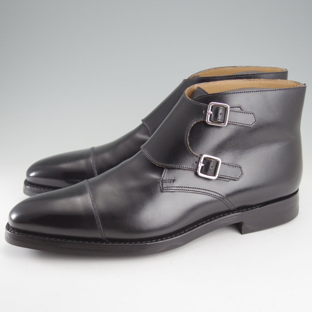 ほぼ未使用★クロケット&ジョーンズ 9E【定価￥154,000-★CAMBERLEY/007-スペクター着用】ダブルモンク/348ラスト/黒/Crockett&Jones★o561