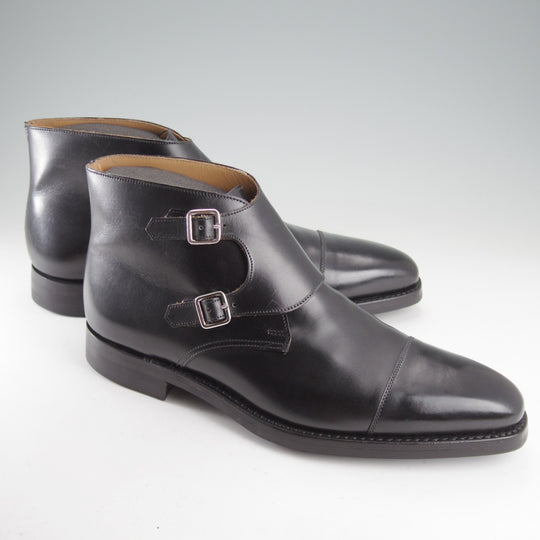 ほぼ未使用★クロケット&ジョーンズ 9E【定価￥154,000-★CAMBERLEY/007-スペクター着用】ダブルモンク/348ラスト/黒/Crockett&Jones★o561