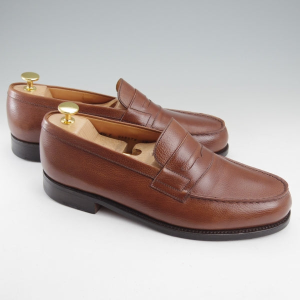 極上★J.M.ウエストン 6.5E【現行定価￥156,200-★コインローファー/180】82ラスト/シボ革/茶/メンズ/Weston/ウェストン★n530