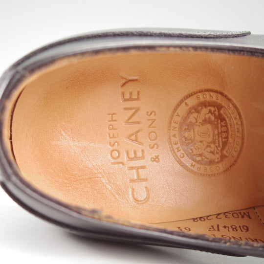 美品★(英)チーニー 6.5F【現行定価9万円以上★HARRINGTON/ストレートチップ】ハリントン/6184ラスト/カーフ/黒/メンズ/CHEANEY★o028