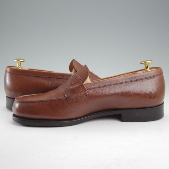 極上★J.M.ウエストン 6.5E【現行定価￥156,200-★コインローファー/180】82ラスト/シボ革/茶/メンズ/Weston/ウェストン★n530