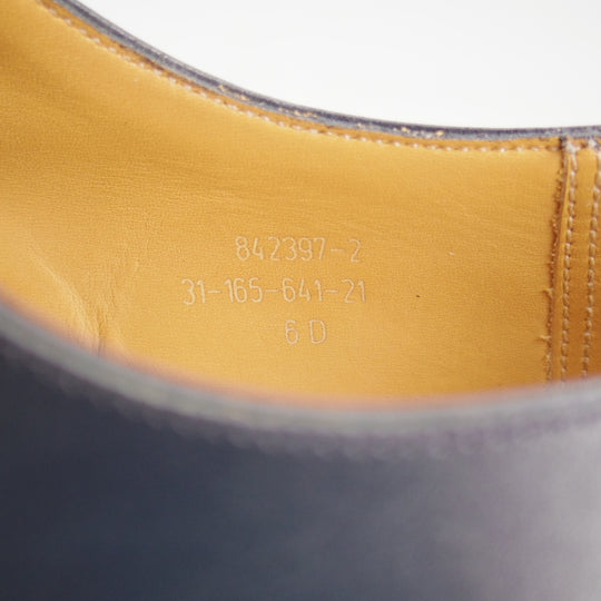 美品★J.M.ウエストン 6D【定価￥187,000-★ゴルフ/GOLF】641/31ラスト/Uチップ/ボックスカーフ/紺/メンズ/Weston/ウェストン★p113