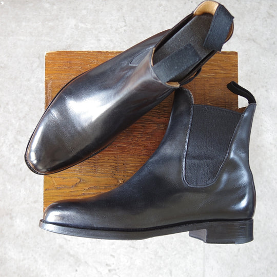 極上★J.M.ウエストン 6.5D【定価￥209,000-★サイドゴアブーツ/705】39ラスト/ボックスカーフ/黒/メンズ/Weston/ウェストン★o577