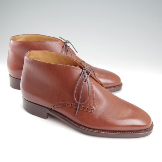 極上★(伊)タニノクリスチー SIZE 6.5【貴重★ブラックラピド製法/BRUGOTTO】チャッカブーツ/ボンドカーフ/茶/TANINO CRISCI★o031