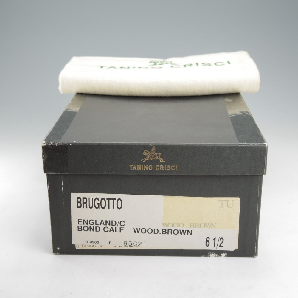 極上★(伊)タニノクリスチー SIZE 6.5【貴重★ブラックラピド製法/BRUGOTTO】チャッカブーツ/ボンドカーフ/茶/TANINO CRISCI★o031