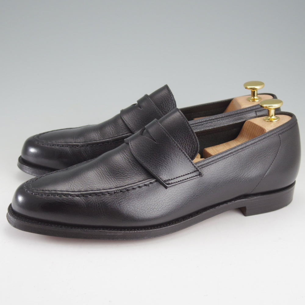 極美品★クロケット&ジョーンズ 7.5E【現行定価10万円以上★バーニーズNY別注/SELHURST】366ラスト/ローファー/黒/Crockett&Jones★o568