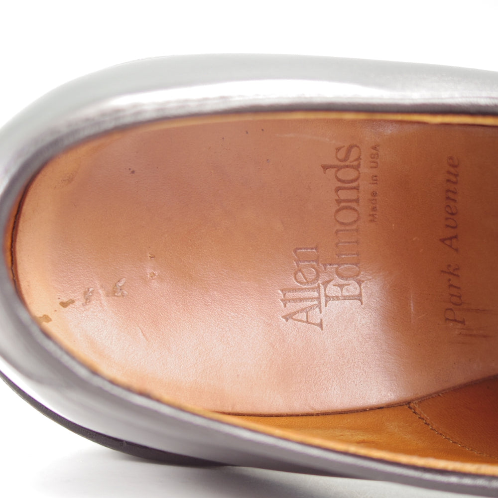 極上★(米)アレンエドモンズ 9D【現行定価￥132,000-★パークアベニュー/Park Avenue】ストレートチップ/カーフ/黒/ALLEN EDMONDS★o032