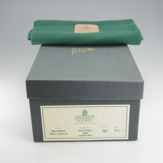 極美品★クロケット&ジョーンズ 7.5E【現行定価10万円以上★バーニーズNY別注/SELHURST】366ラスト/ローファー/黒/Crockett&Jones★o568