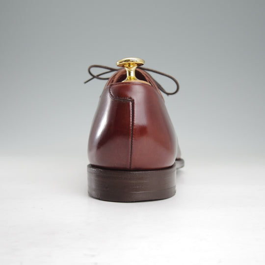 美品★クロケット&ジョーンズ 9E【ハンドグレードライン★ストレートチップ/HAREWOOD】ハーウッド/カーフ/茶/Crockett&Jones★o033