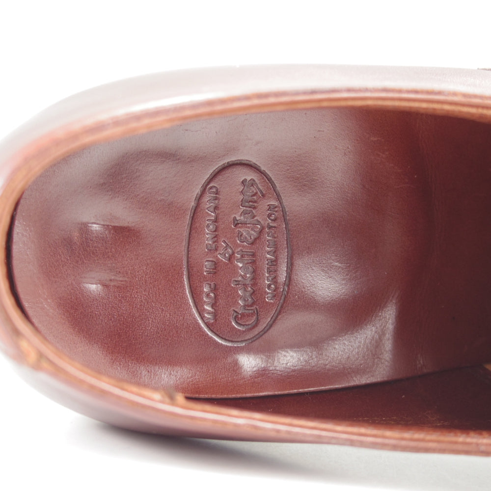 美品★クロケット&ジョーンズ 9E【ハンドグレードライン★ストレートチップ/HAREWOOD】ハーウッド/カーフ/茶/Crockett&Jones★o033