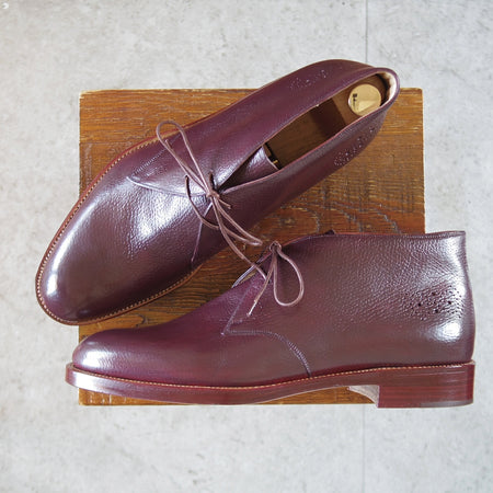 未使用★(伊)シルヴァノ・ラッタンジ SIZE 9【オーダー品★ンドソーンウェルテッド製法】チャッカブーツ/赤茶/Silvano Lattanzi★p130