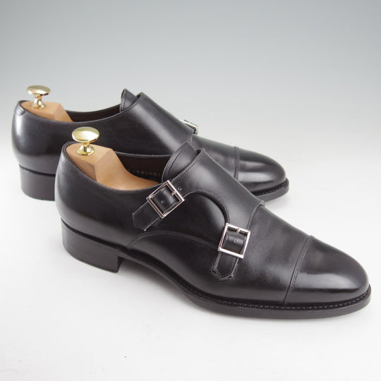極上★三陽山長 SIZE 6.5【定価￥104,500-★源四郎/R2010ラスト】ダブルモンク/カーフ/黒/GENSHIRO/Sanyo Yamacho★o573