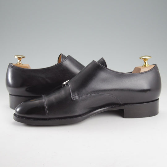 極上★三陽山長 SIZE 6.5【定価￥104,500-★源四郎/R2010ラスト】ダブルモンク/カーフ/黒/GENSHIRO/Sanyo Yamacho★o573