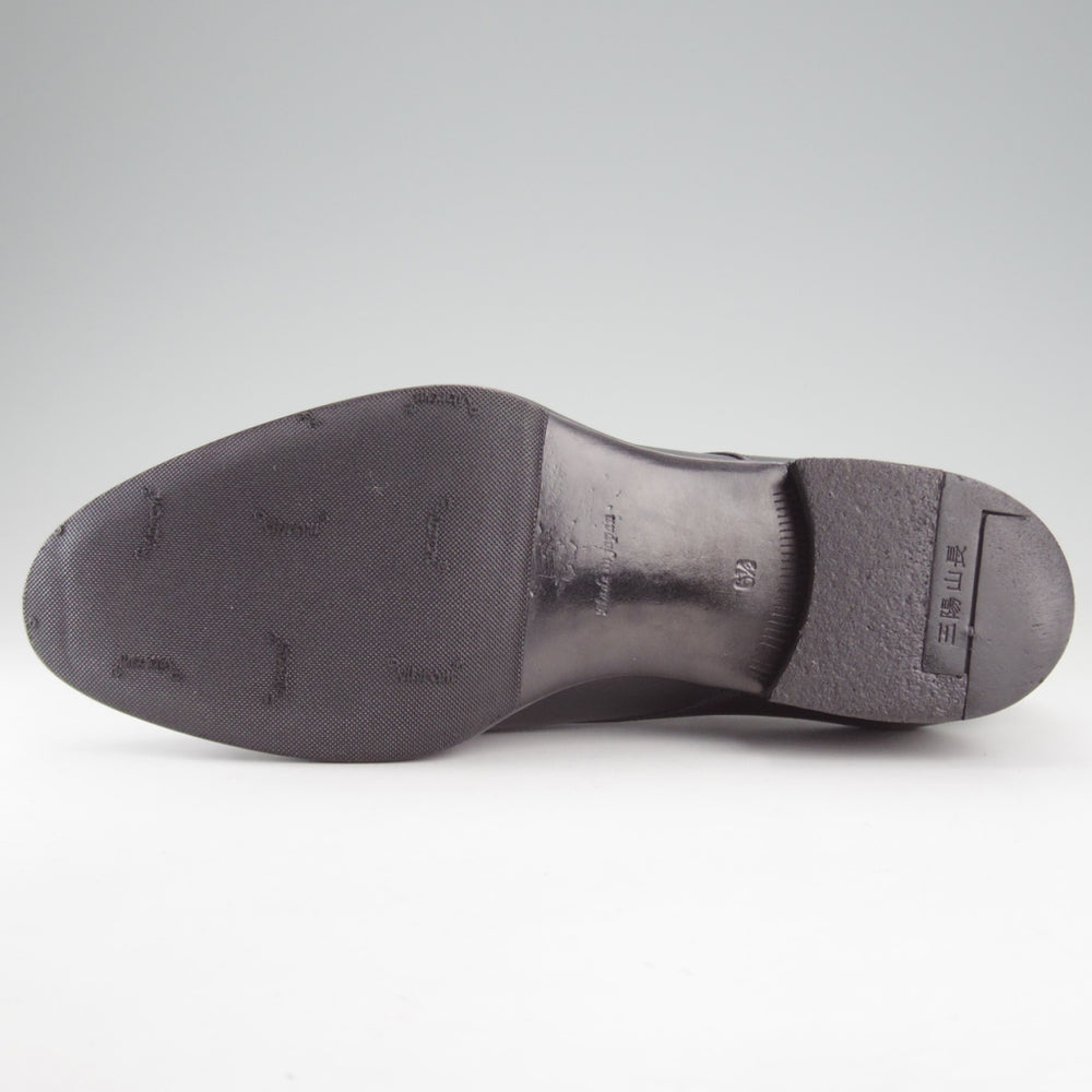 極上★三陽山長 SIZE 6.5【定価￥104,500-★源四郎/R2010ラスト】ダブルモンク/カーフ/黒/GENSHIRO/Sanyo Yamacho★o573