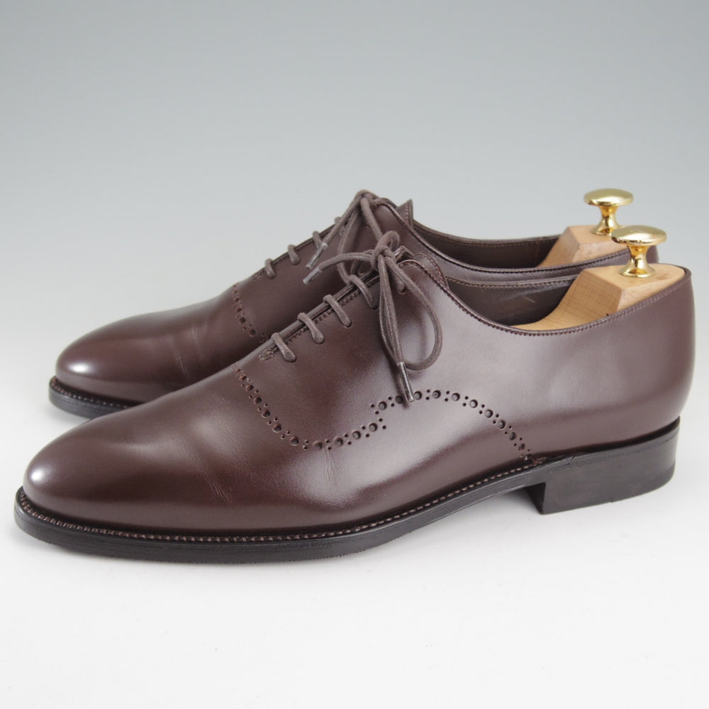 極美品★J.M.ウエストン 6.5D【定価￥148,500-★ホールカット/REMI/357】T6ラスト/ボックスカーフ/濃茶/メンズ/Weston/ウェストン★o574