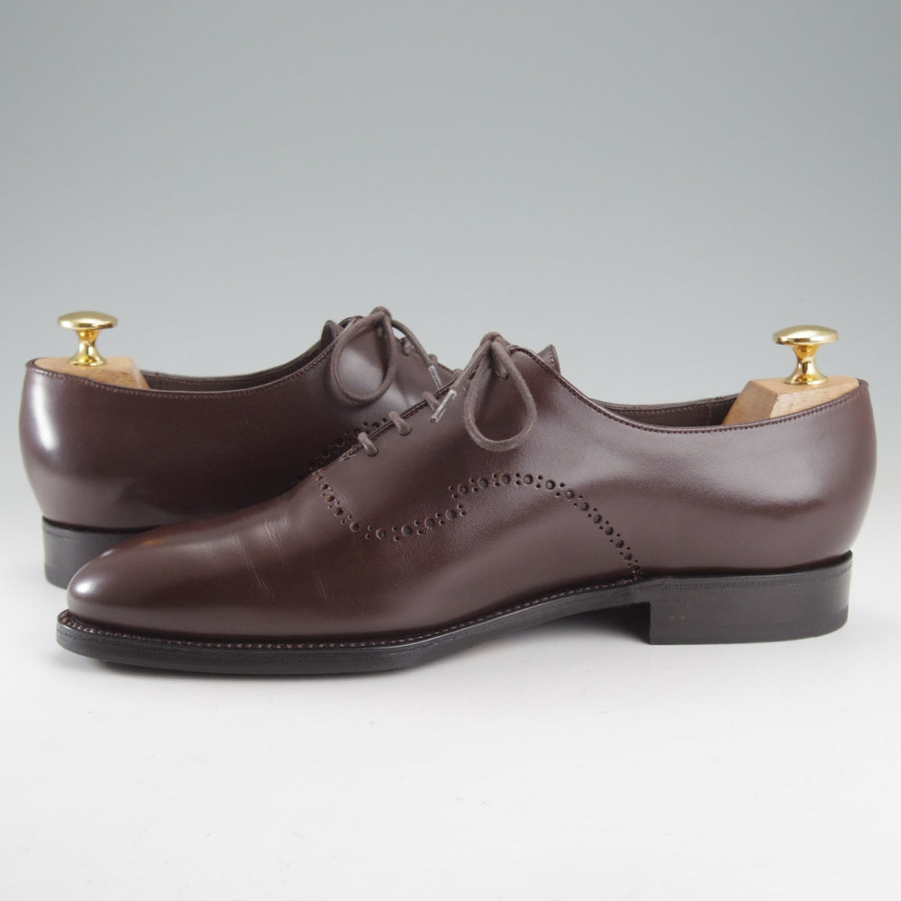 極美品★J.M.ウエストン 6.5D【定価￥148,500-★ホールカット/REMI/357】T6ラスト/ボックスカーフ/濃茶/メンズ/Weston/ウェストン★o574