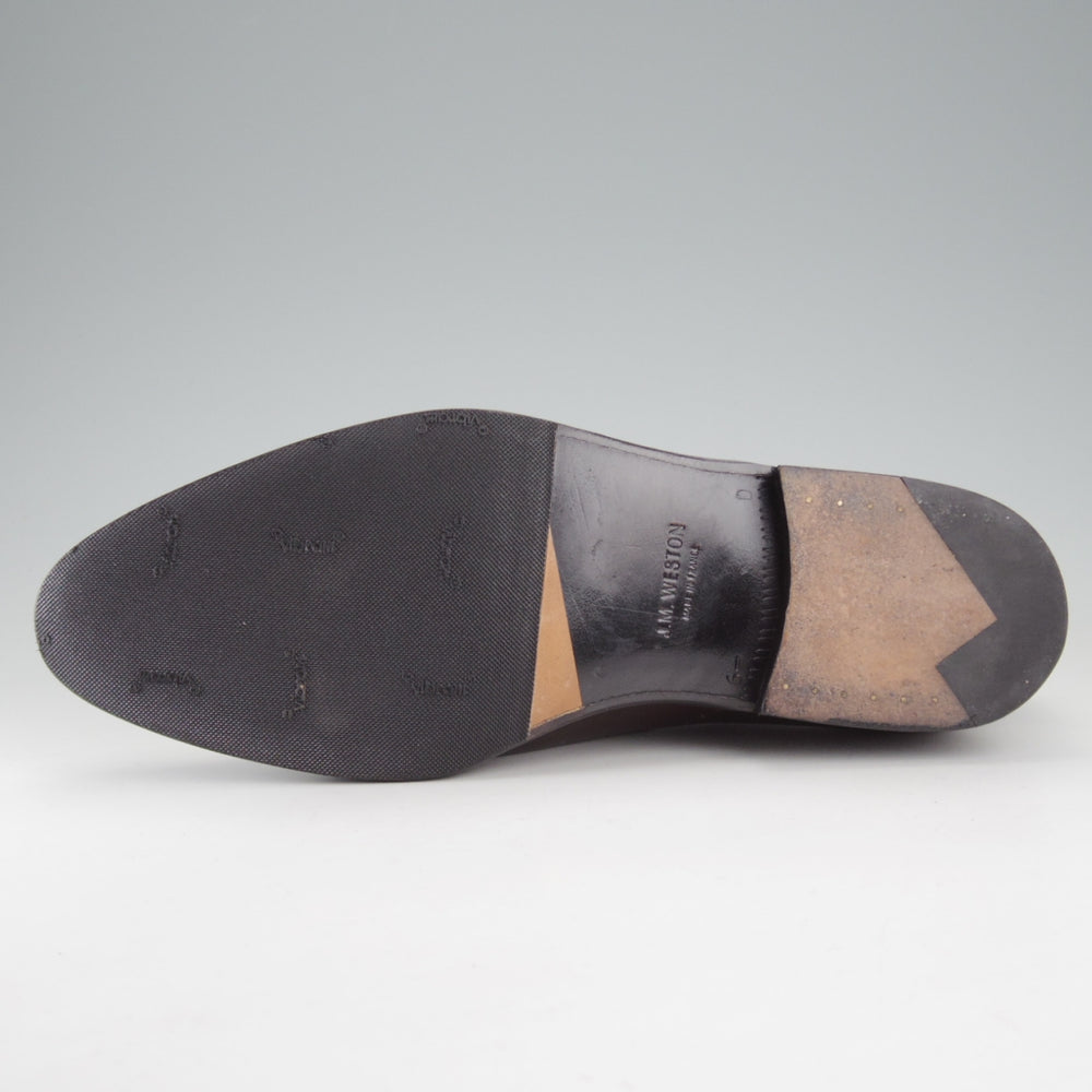 極美品★J.M.ウエストン 6.5D【定価￥148,500-★ホールカット/REMI/357】T6ラスト/ボックスカーフ/濃茶/メンズ/Weston/ウェストン★o574