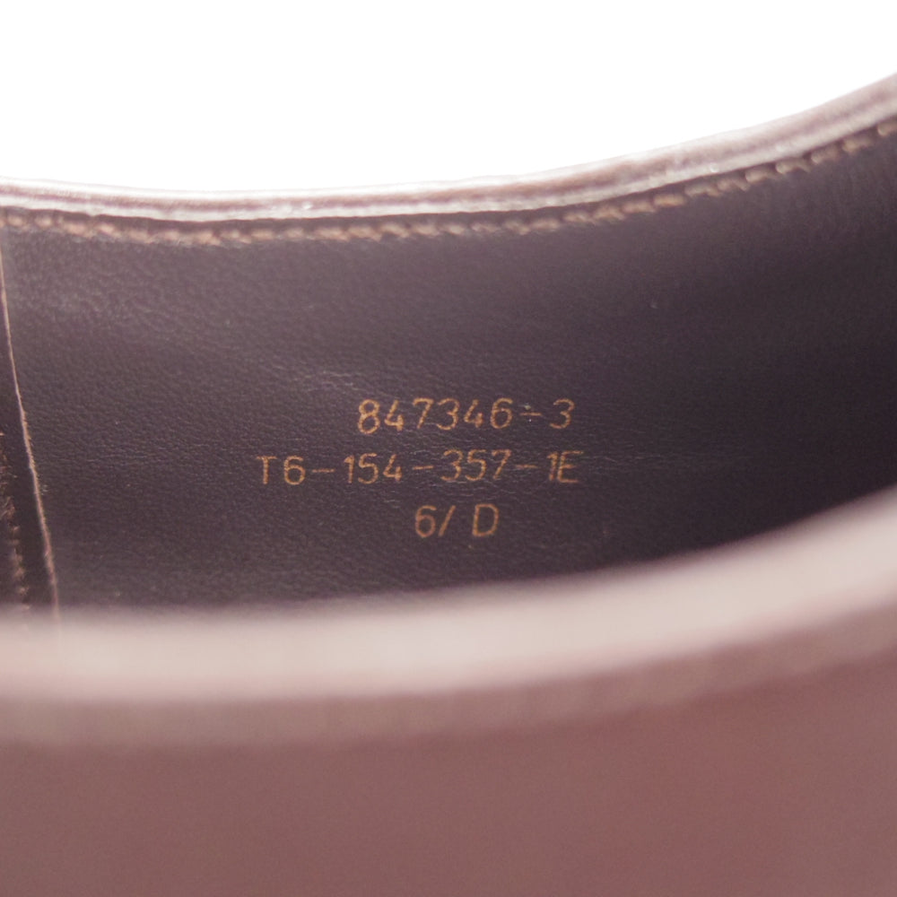 極美品★J.M.ウエストン 6.5D【定価￥148,500-★ホールカット/REMI/357】T6ラスト/ボックスカーフ/濃茶/メンズ/Weston/ウェストン★o574