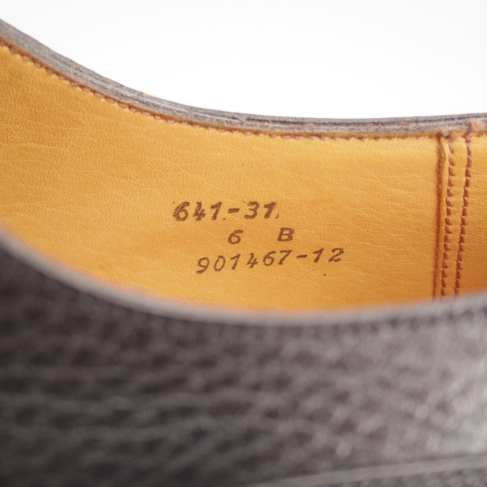 未使用★J.M.ウエストン 6B【現行定価￥187,000-★ゴルフ/GOLF】641/31ラスト/Uチップ/グレインレザー/黒/メンズ/Weston/ウェストン★o575