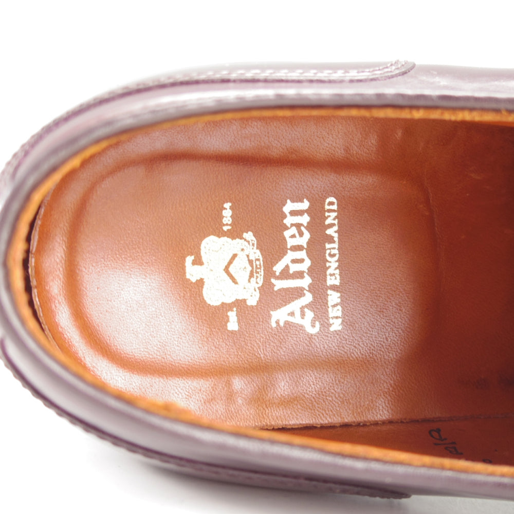 極美品★オールデン 8.5D【定価￥220,000-★コードバン/2160/アバディーンラスト】ストレートチップ/バーガンディー/赤茶/ALDEN★o038