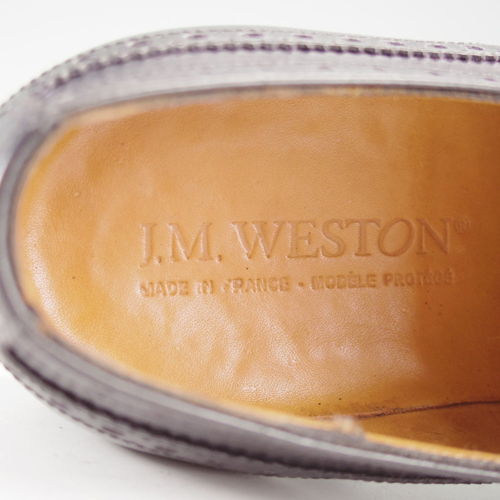 美品★J.M.ウエストン 6.5D【貴重★310/セミブローグ】11ラスト/ボックスカーフ/黒/メンズ/Weston/ウェストン★o576