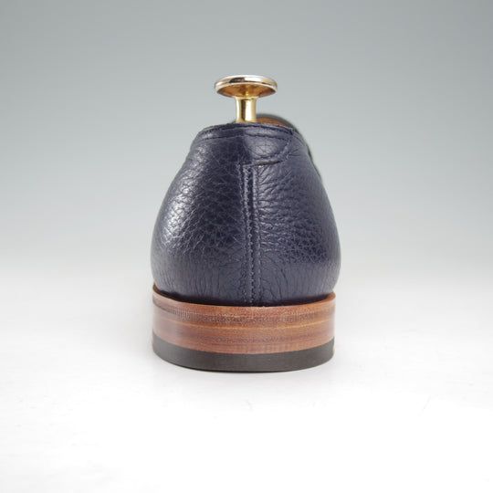 美品★ジョンロブ 6E【定価￥269,500-★LOPEZ/ロペス/TENSILE】4395ラスト/コインローファー/シボ革/紺/メンズ/JOHN LOBB★o039