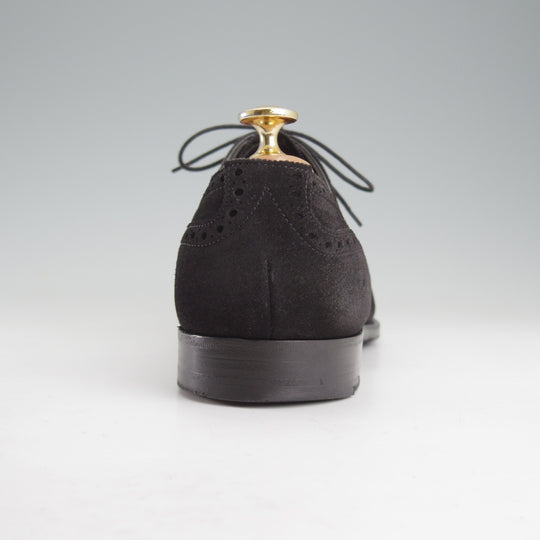 美品★エドワードグリーン 9.5D【現行定価￥269,500-★カドガン/CADOGAN/202ラスト】セミブローグ/スエード/黒/EDWARD GREEN★o578