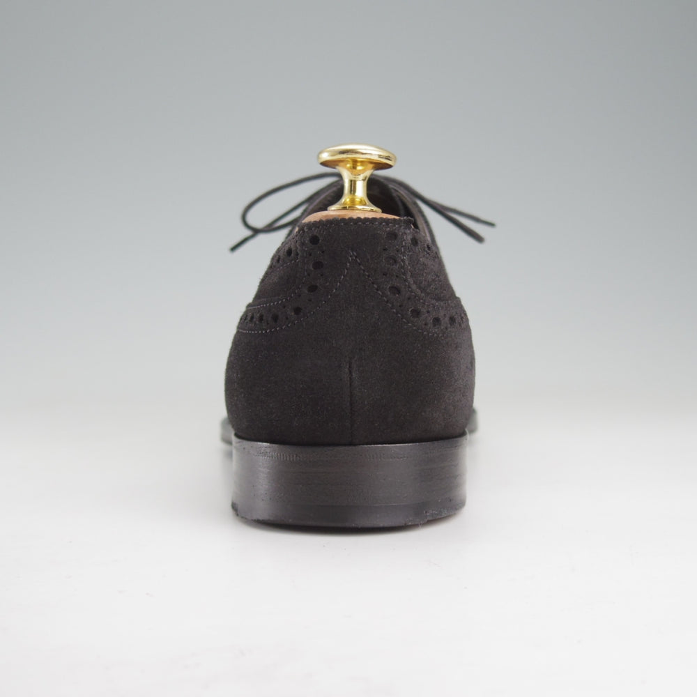 美品★エドワードグリーン 9.5D【現行定価￥269,500-★カドガン/CADOGAN/202ラスト】セミブローグ/スエード/黒/EDWARD GREEN★o578