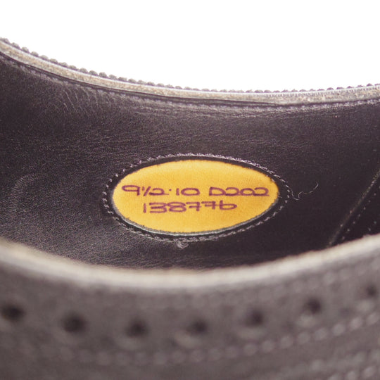 美品★エドワードグリーン 9.5D【現行定価￥269,500-★カドガン/CADOGAN/202ラスト】セミブローグ/スエード/黒/EDWARD GREEN★o578