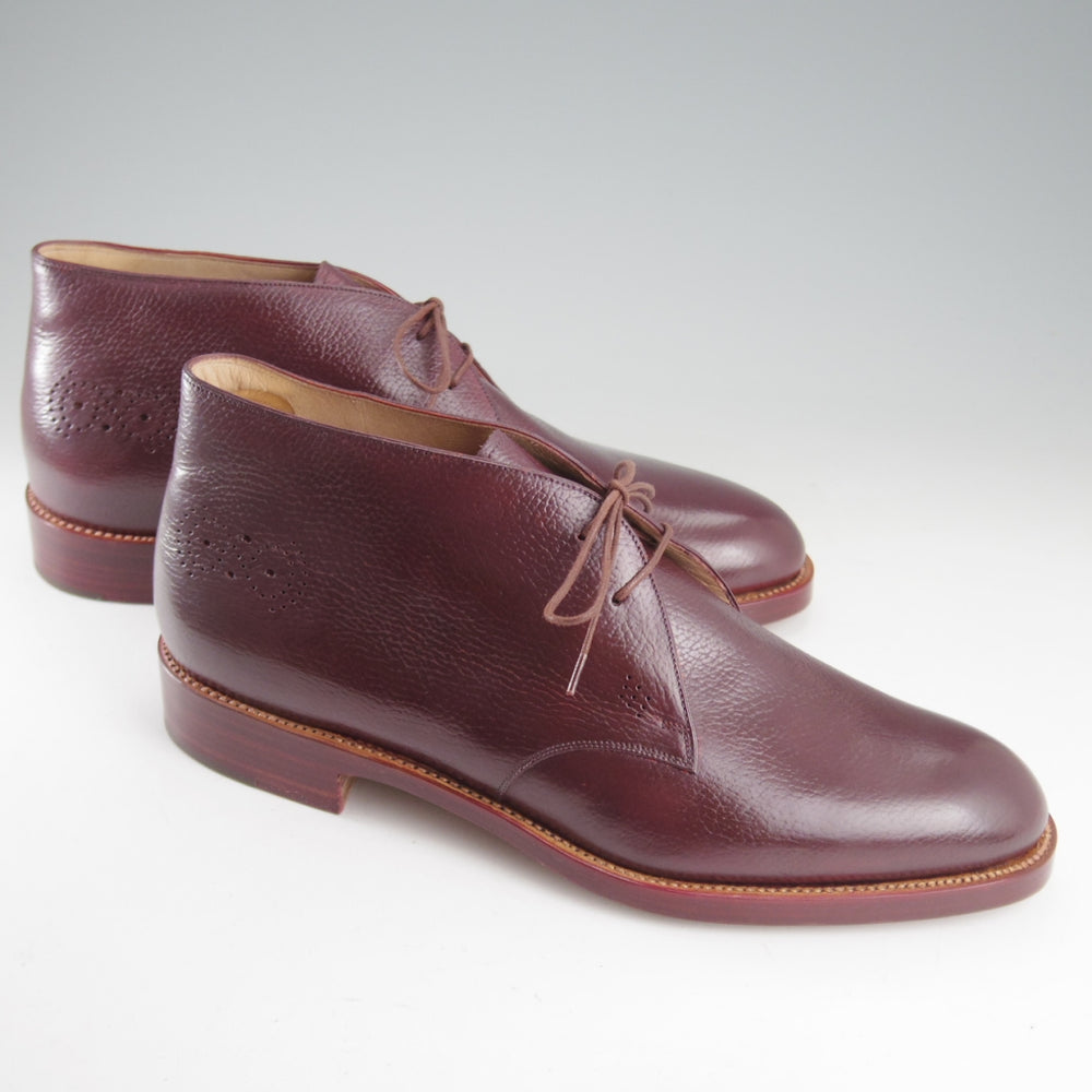 未使用★(伊)シルヴァノ・ラッタンジ SIZE 9【オーダー品★ンドソーンウェルテッド製法】チャッカブーツ/赤茶/Silvano Lattanzi★p130