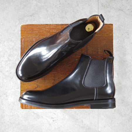 未使用★チャーチ(レディース) SIZE 36.5【定価￥181,500-★MONMOUTH/サイドゴアブーツ】ポリッシュドバインダーカーフ/黒/Church's★o042