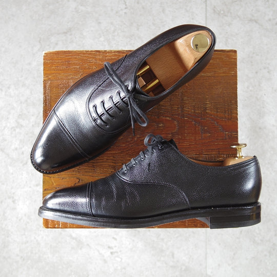 美品★ジョンロブ 6E【現行定価20万円以上★CITY3/シティ/7000ラスト】ストレートチップ/クシュベルカーフ/黒/メンズ/JOHN LOBB★o043