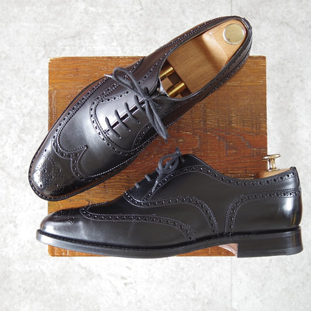 極上★チャーチ 85F/UK8.5【現行定価￥181,500-★チェットウィンド/CHETWYND】173ラスト/フルブローグ/カーフ/黒/メンズ/Church's★o046