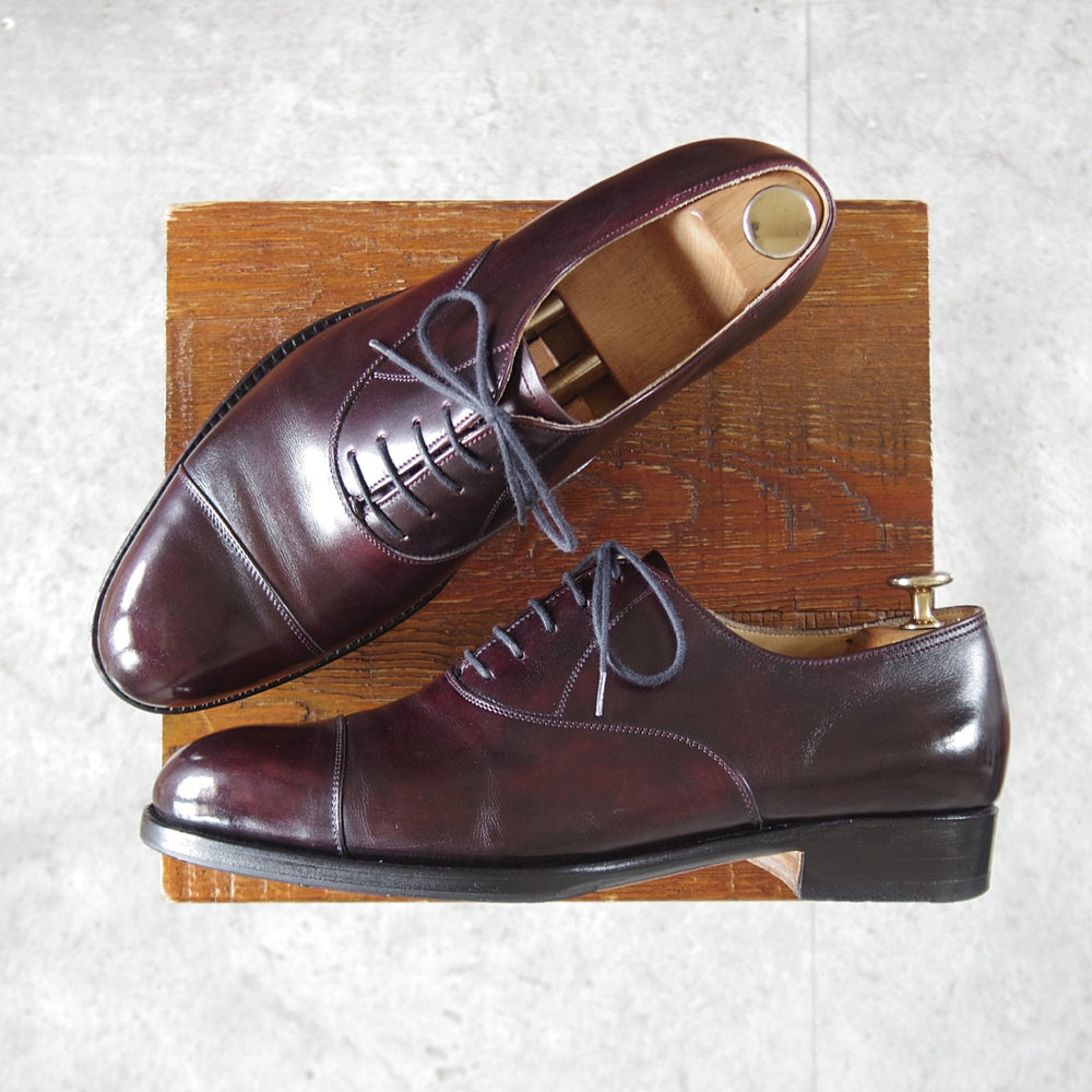 極上★VASS/ヴァーシュ SIZE 39.5【定価￥159,500-★純正ツリー付/Alt English/ストレートチップ】Fラスト/ミュージアムカーフ★o583