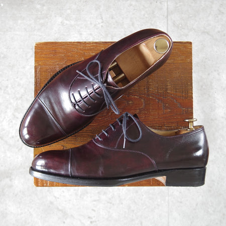 極上★VASS/ヴァーシュ SIZE 39.5【定価￥159,500-★純正ツリー付/Alt English/ストレートチップ】Fラスト/ミュージアムカーフ★o583