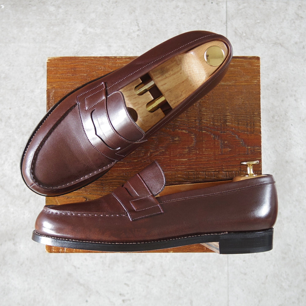 ★J.M.ウエストン 7.5E【定価￥156,200-★180/コインローファー】41ラスト/ボックスカーフ/濃茶/メンズ/Weston/ウェストン★o584