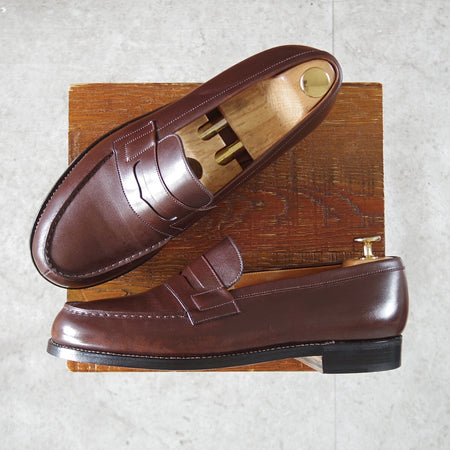 ★J.M.ウエストン 7.5E【定価￥156,200-★180/コインローファー】41ラスト/ボックスカーフ/濃茶/メンズ/Weston/ウェストン★o584
