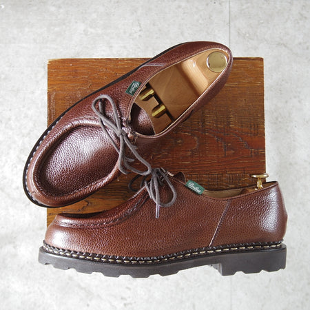 未使用★パラブーツ SIZE 41【定価￥94,600-★ミカエル/MICHAEL】チロリアンシューズ/グレインレザー/EBENE/濃茶/Paraboot★o587