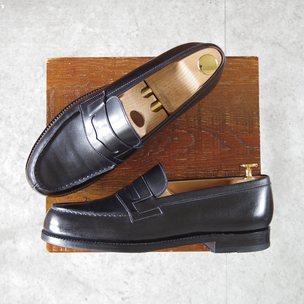 極上★J.M.ウエストン 6C【定価￥165,000-★180/コインローファー】41ラスト/ボックスカーフ/黒/メンズ/Weston/ウェストン★o589