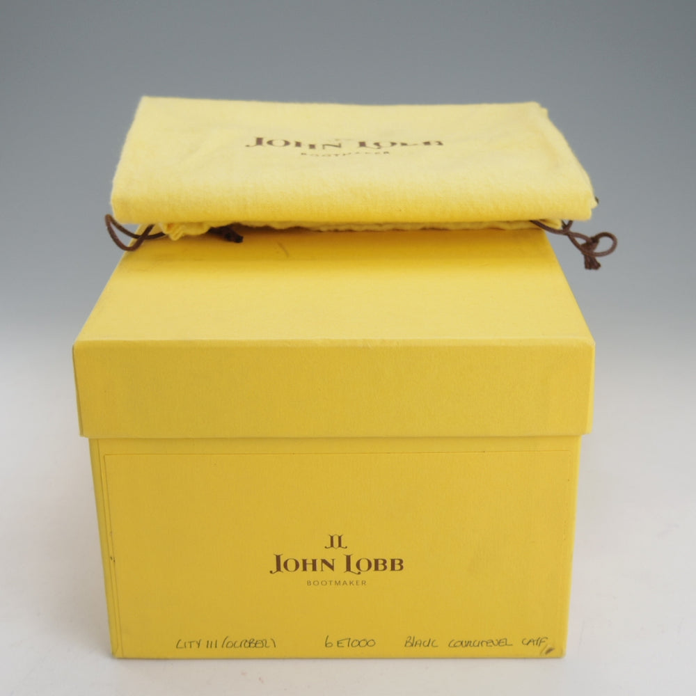 美品★ジョンロブ 6E【現行定価20万円以上★CITY3/シティ/7000ラスト】ストレートチップ/クシュベルカーフ/黒/メンズ/JOHN LOBB★o043