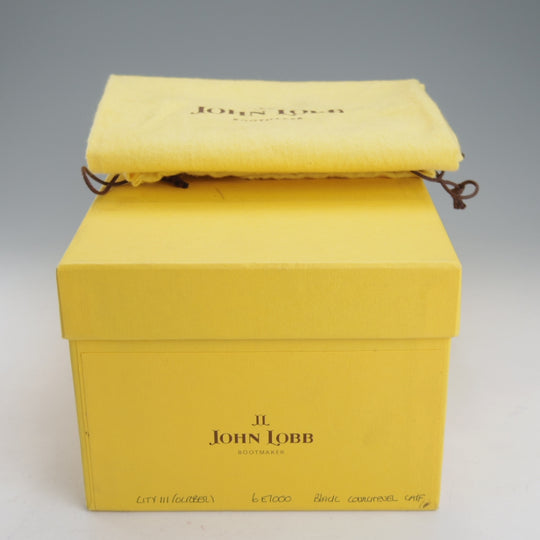 美品★ジョンロブ 6E【現行定価20万円以上★CITY3/シティ/7000ラスト】ストレートチップ/クシュベルカーフ/黒/メンズ/JOHN LOBB★o043