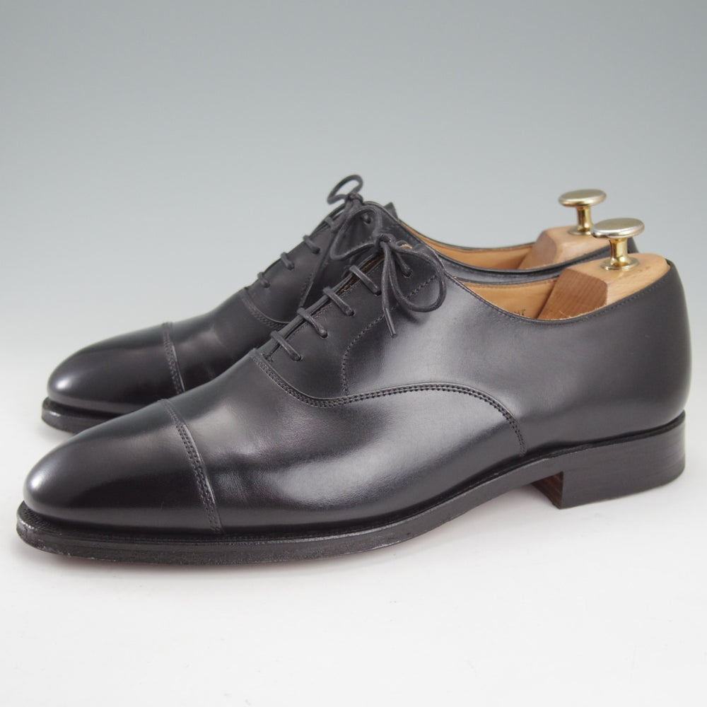 極美品★クロケット&ジョーンズ 6.5E【同系モデル定価￥132,000-★CONNAUGHT/ストレートチップ】236ラスト/カーフ/黒/Crockett&Jones★o045
