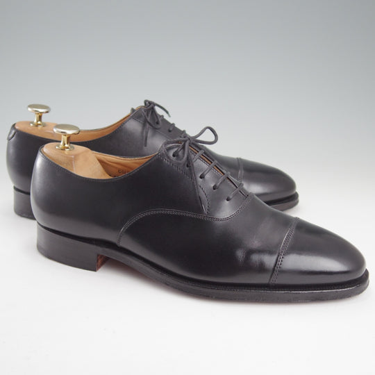 極美品★クロケット&ジョーンズ 6.5E【同系モデル定価￥132,000-★CONNAUGHT/ストレートチップ】236ラスト/カーフ/黒/Crockett&Jones★o045